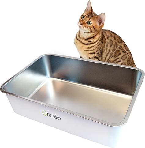 metal cat litter boxes|extra large stainless steel cat litter box.